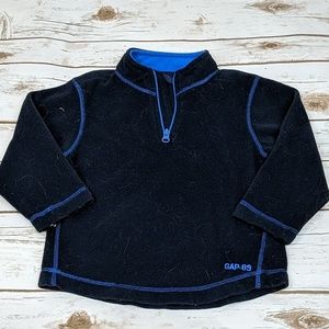 Gap Fleece Quarter Zip, Navy/Blue, 4T